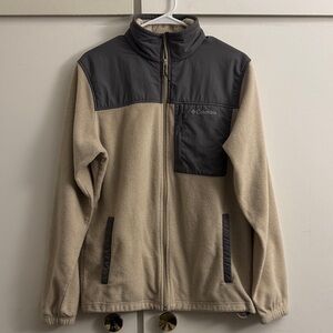 Columbia Men's Beige and Dark Gray Performance fleece Jacket